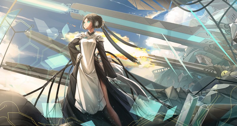 anime girls, 一筆, hanfu