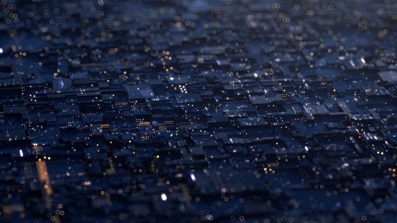 structure, glow, points, blur, glare, 4k