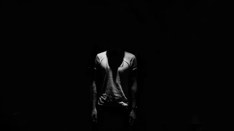 silhouette, dark, darkness, shadow, bw, 4k