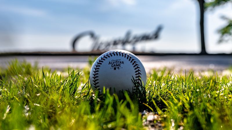 baseball, ball, grass, 4k