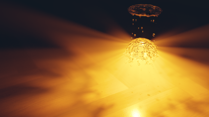 light bulb, lights, orange, water, water drops