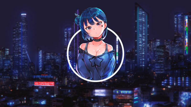 anime girls, anime, picture-in-picture