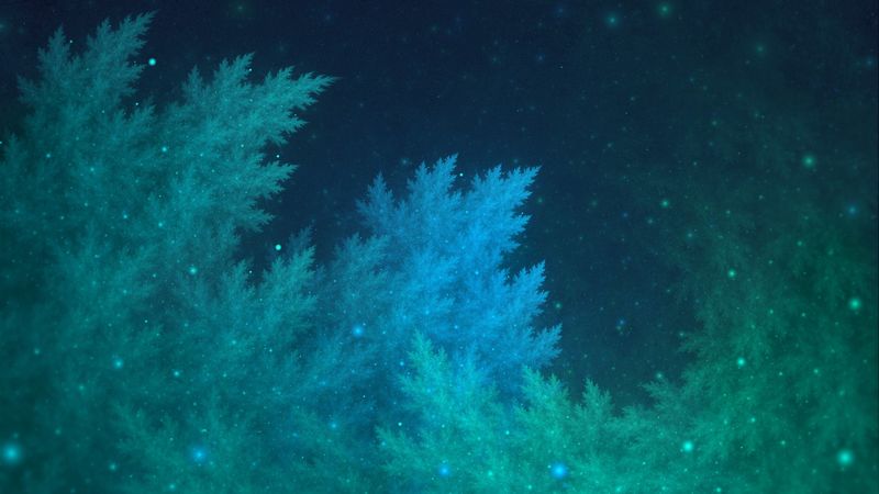 fractal, sparkles, glow, abstraction, 4k