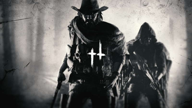 Hunt Showdown, video games, creature, monochrome, skull, hat, moustache, gun, glasses