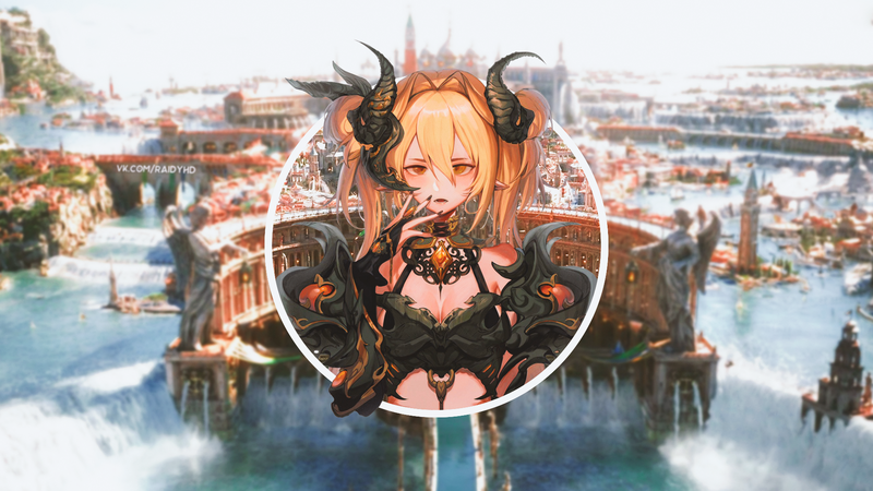 anime girls, picture-in-picture, castle, anime