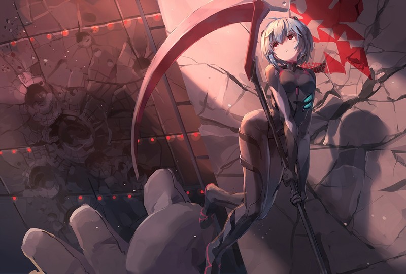 anime girls, Ayanami Rei, Nerv, Neon Genesis Evangelion, bodysuit