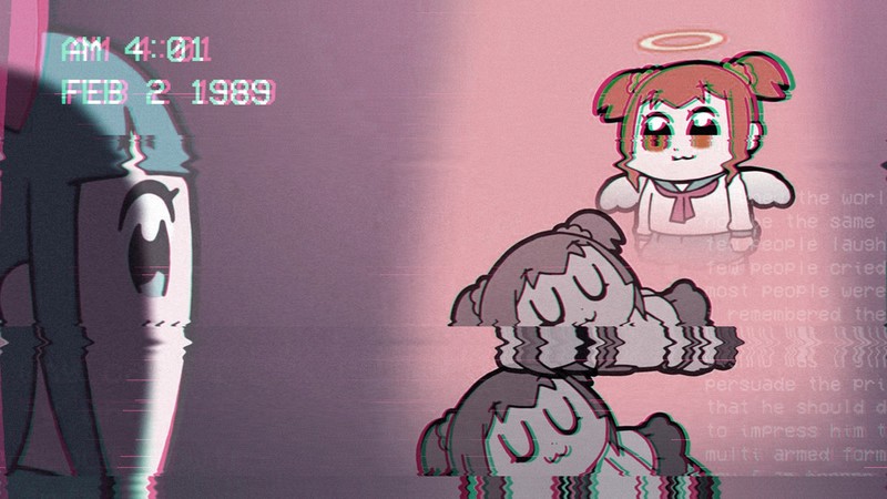 Poputepipikku, Pipimi, Popuko, anime girls, glitch art