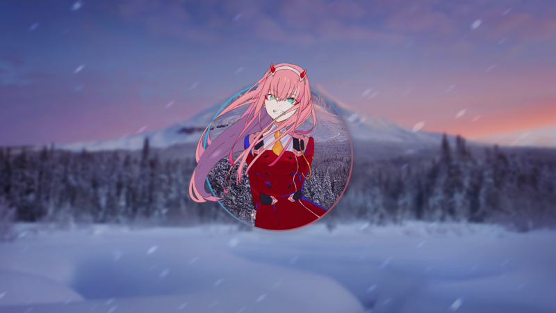 anime girls, Darling in the FranXX, Zero Two (Darling in the FranXX), picture-in-picture, anime, pink hair