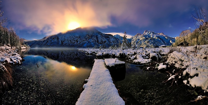 landscape, mountains, nature, winter