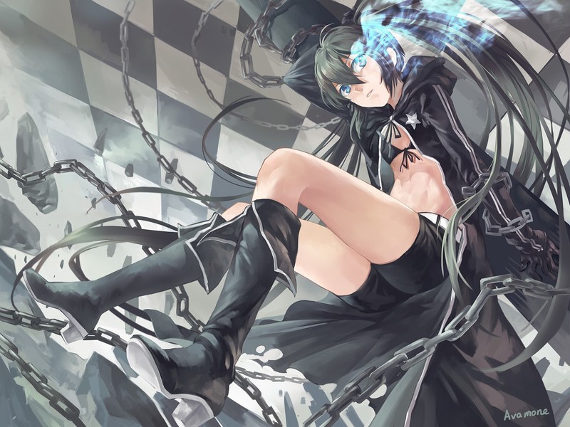 anime girls, azomo, Black Rock Shooter