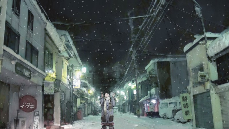 anime, city, night, urban