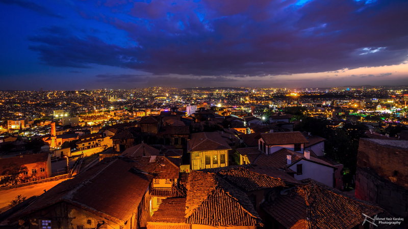 Ankara, cityscape, night, night sky
