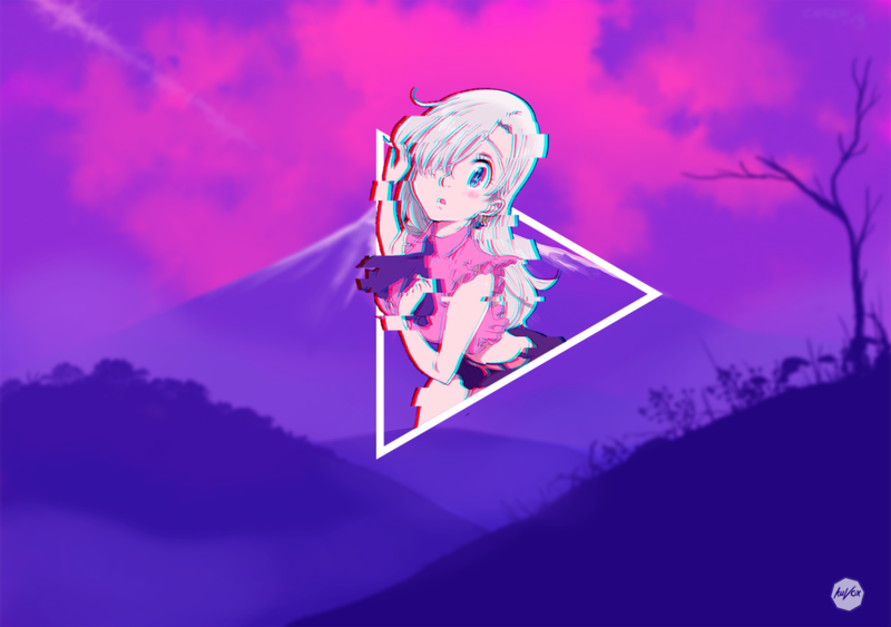 Elizabeth, Nanatsu no Taizai, anime girls, triangle, anime