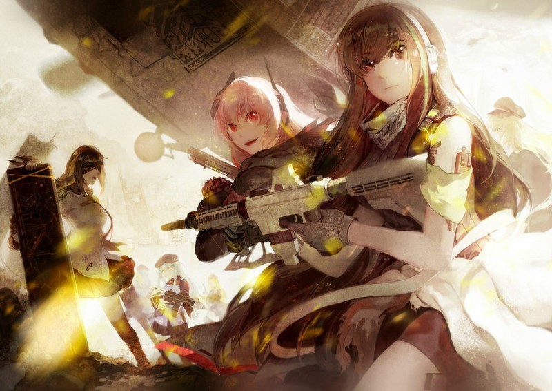 anime, Girls Frontline, gun, girls with guns, M4 SOPMOD II (Girls Frontline)