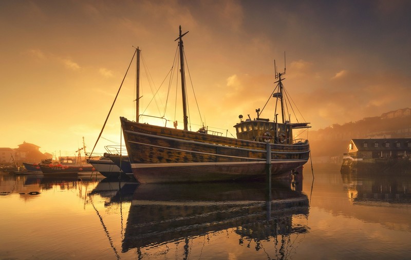 boat, vehicle, water, reflection, sunlight