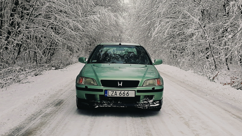 Honda Civic, winter, snow