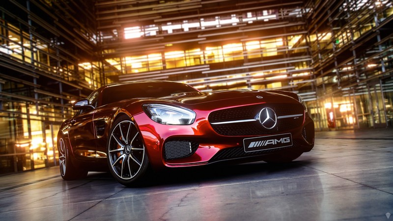 Mercedes-Benz, Mercedes-AMG, car, reflection