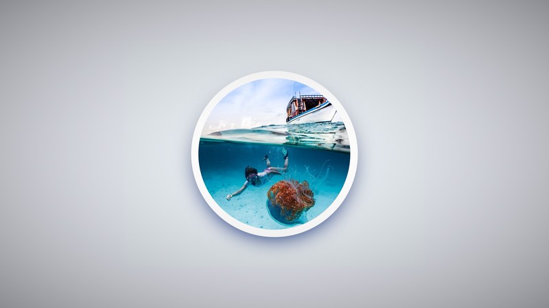 circle, minimalism, sea, boat