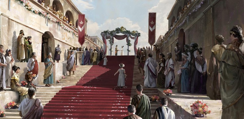 video games, 10 Crowns, artwork, digital art, Rome, stairs