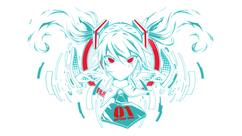 Hatsune Miku, Vocaloid, simple background, turquoise, red eyes, white, white background, anime girls