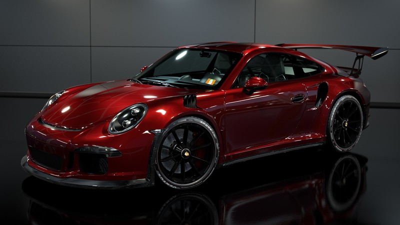 car, Porsche GT3, reflection