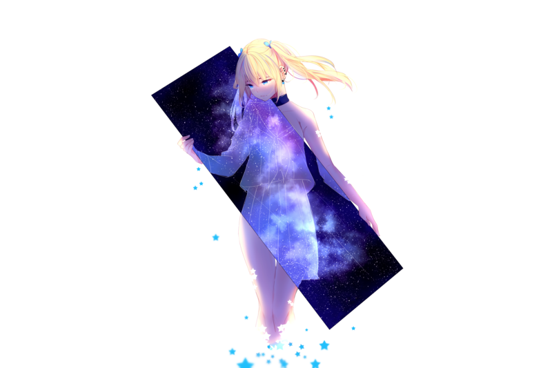 anime, anime girls, original characters, blonde, white background, blue eyes, artwork