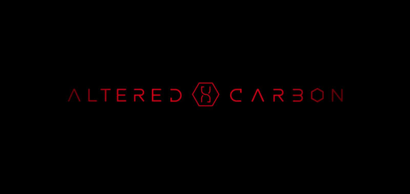 Altered Carbon, red, black, dark, simple background
