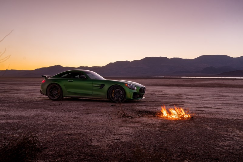 Mercedes-AMG GT R, sports car, green cars