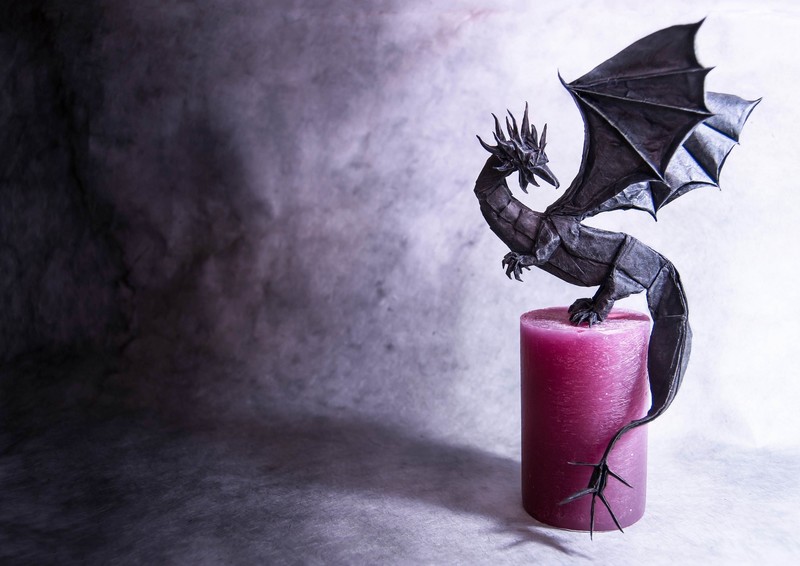 candles, dragon, paper, origami, Game of Thrones