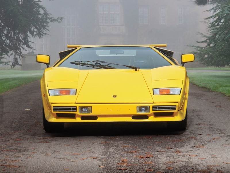 Lamborghini Countach, classic car, yellow cars, pop-up headlights HD ...