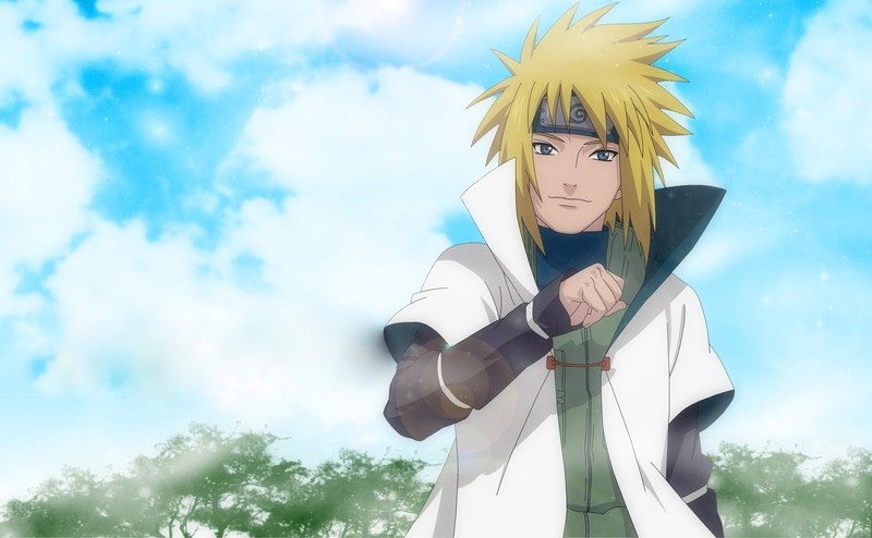 Naruto Shippuuden, Namikaze Minato, anime boys, blonde, sky, anime HD ...