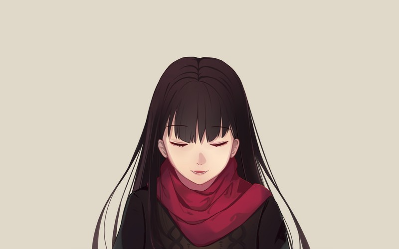 anime, original characters, brunette, frontal view