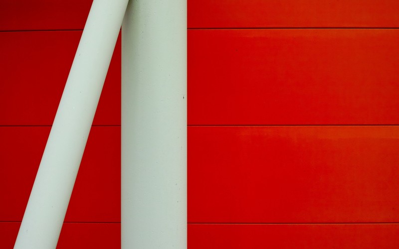 metal, red, white