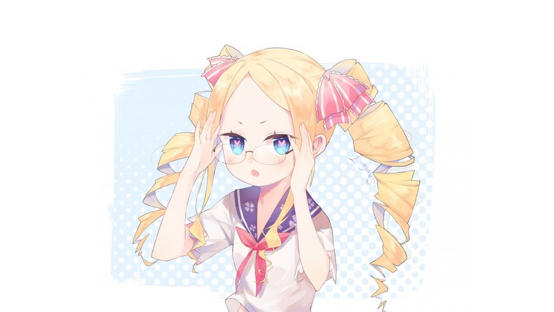 anime, anime girls, white background, fan art, blonde, Re:Zero Kara Hajimeru Isekai Seikatsu, Beatrice (Re: Zero), blue eyes, loli, white skin, school uniform