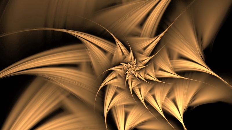fractal, twisted, spiky, abstraction, digital, 4k