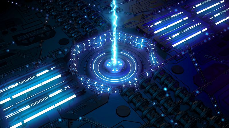 beam, laser, glow, bright, blue, 4k
