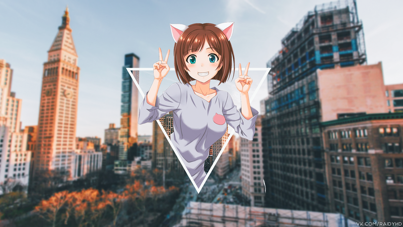 anime girls, anime, picture-in-picture