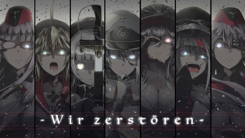 Azur Lane, glowing eyes, Gneisenau (Azur Lane), Admiral Hipper (Azur Lane), Deutschland (Azur Lane), Tirpitz (Azur Lane), Z46 (Azur Lane), Scharnhorst (Azur Lane)