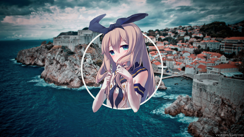 anime, anime girls, picture-in-picture