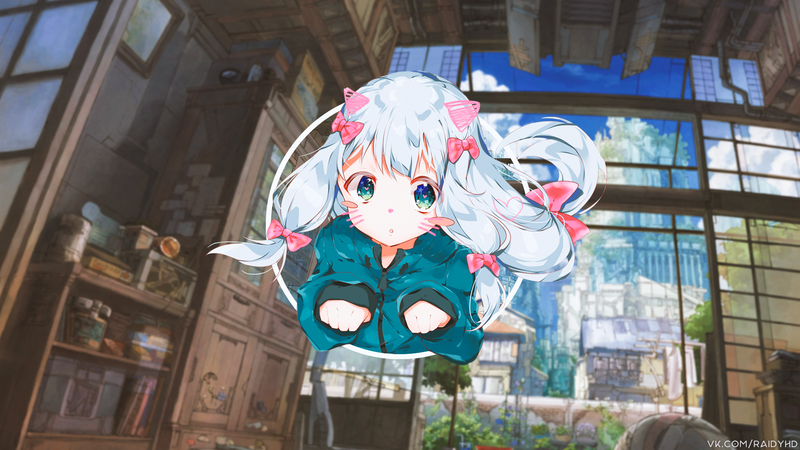 anime, anime girls, picture-in-picture