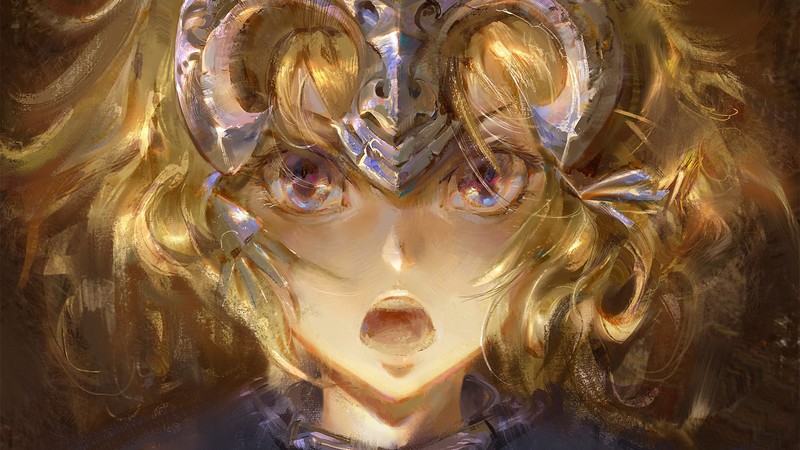 Fate/Grand Order, Ruler (Fate/Grand Order), Jeanne dArc, blonde, anime girls, Fate Series, blue eyes, gloss, gold
