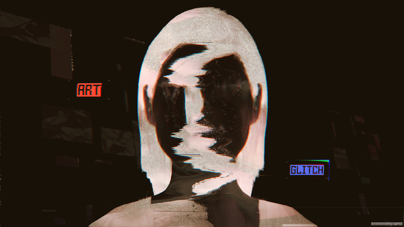 glitch art, abstract, writing