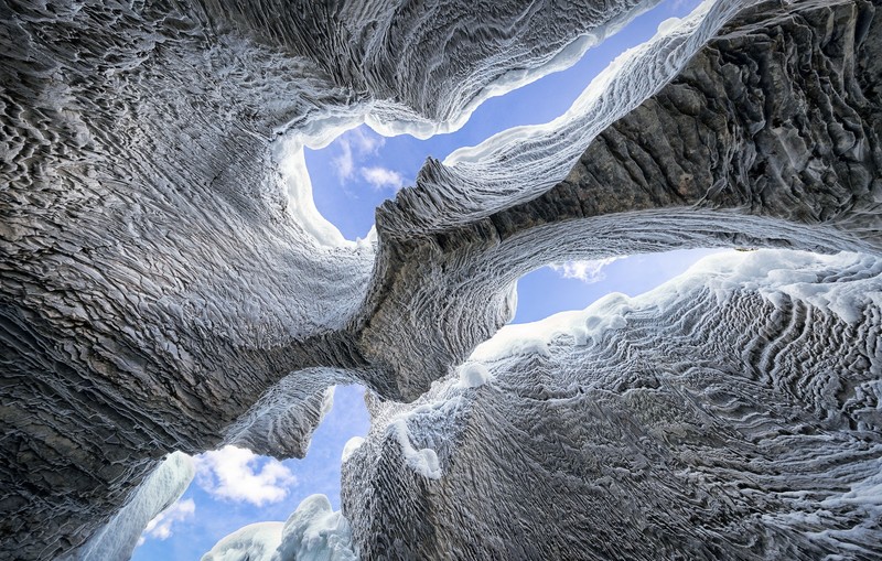 nature, sky, rock, snow