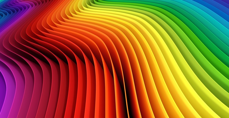 abstract, wavy lines, colorful
