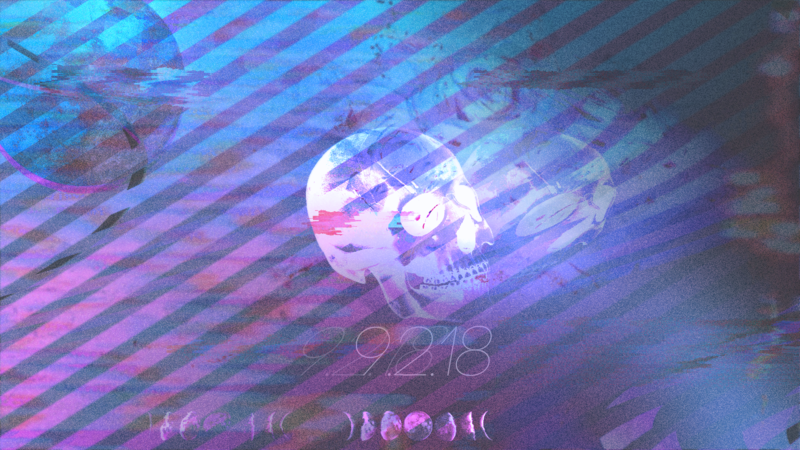 vaporwave, statue, surreal, skull