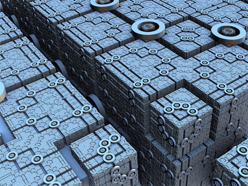 grid, abstract, 3D