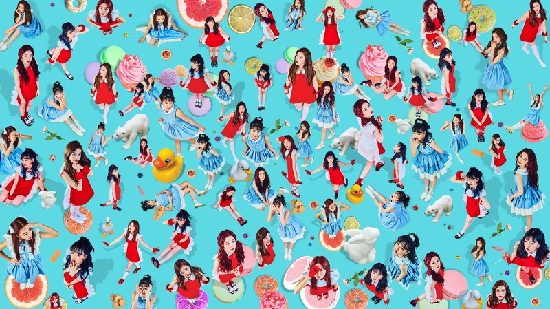 K-pop, RedVelvet, women, collage, Asian
