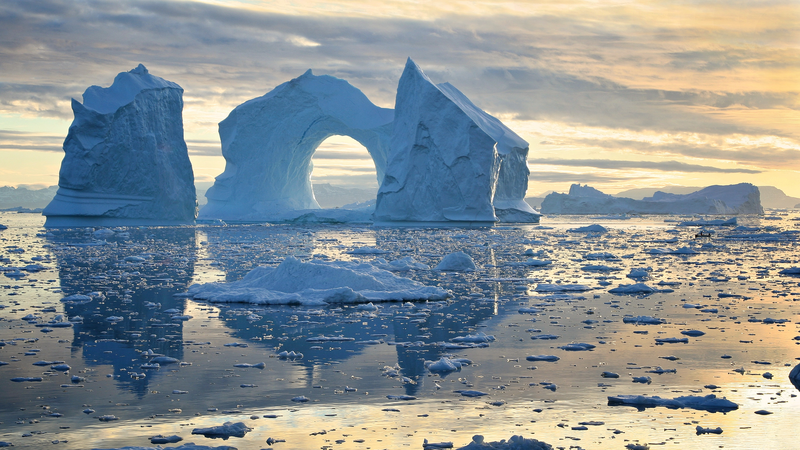 water, iceberg, snow