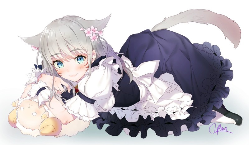 Final Fantasy XIV: A Realm Reborn, anime, Miqote, anime girls, Final Fantasy