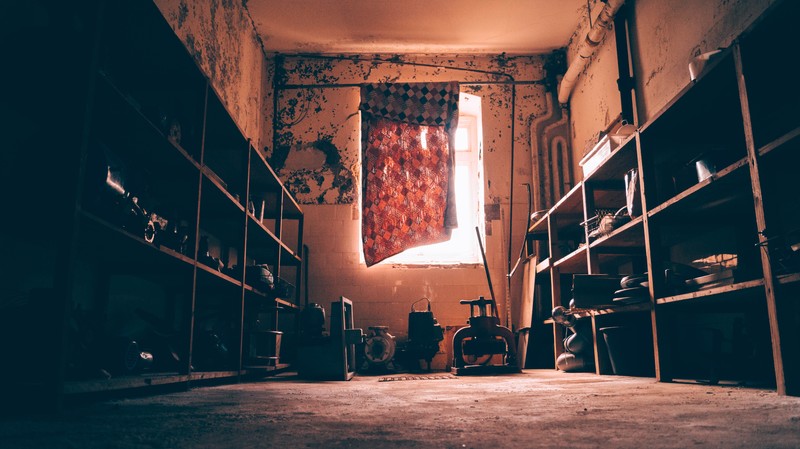 sunlight, window, urban decay, curtains, abandoned, sun rays